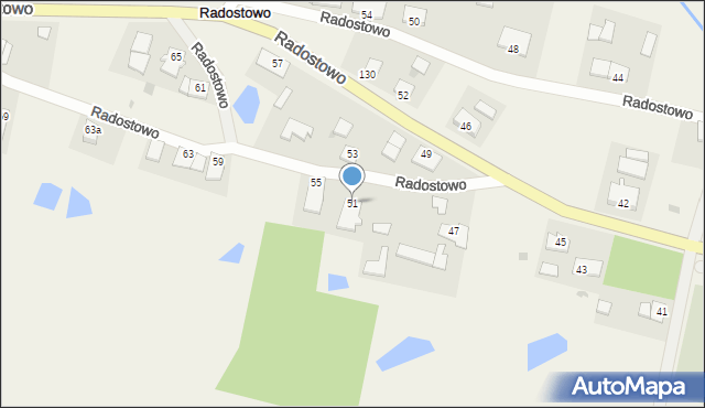 Radostowo, Radostowo, 51, mapa Radostowo