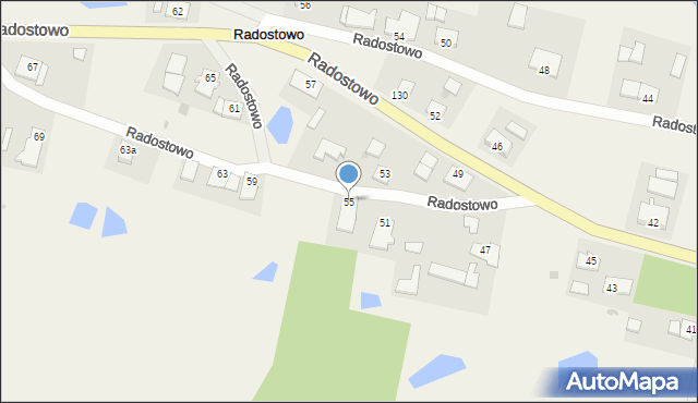 Radostowo, Radostowo, 55, mapa Radostowo