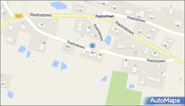Radostowo, Radostowo, 63, mapa Radostowo