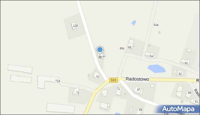 Radostowo, Radostowo, 68, mapa Radostowo