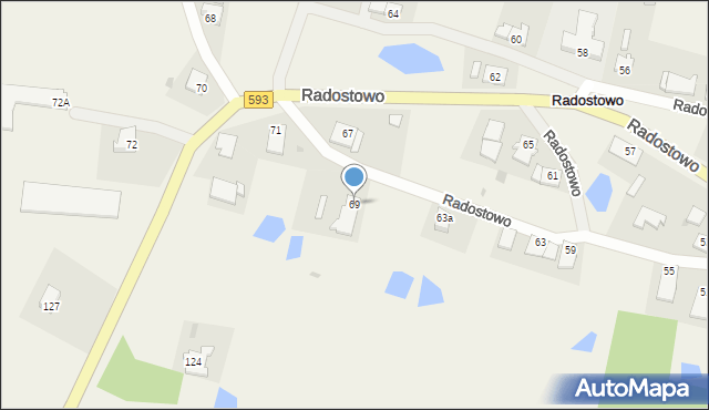 Radostowo, Radostowo, 69, mapa Radostowo