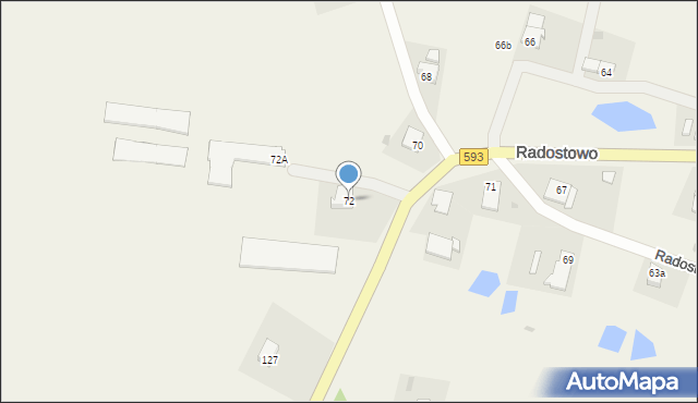 Radostowo, Radostowo, 72, mapa Radostowo