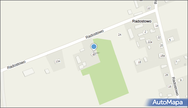 Radostowo, Radostowo, 13, mapa Radostowo