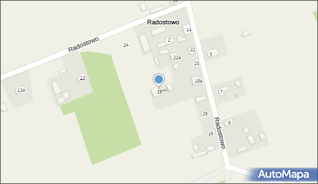 Radostowo, Radostowo, 18, mapa Radostowo