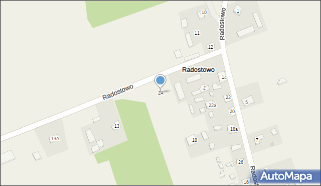 Radostowo, Radostowo, 2A, mapa Radostowo