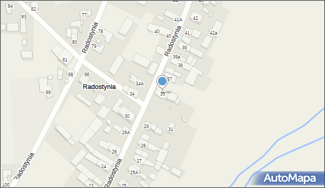 Radostynia, Radostynia, 35, mapa Radostynia