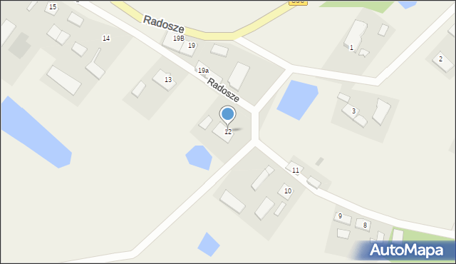 Radosze, Radosze, 12, mapa Radosze