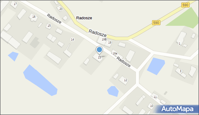 Radosze, Radosze, 13, mapa Radosze