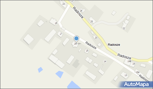 Radosze, Radosze, 16/1, mapa Radosze