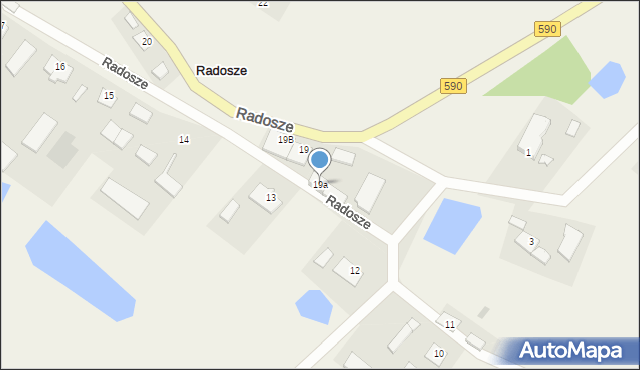 Radosze, Radosze, 19a, mapa Radosze