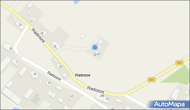 Radosze, Radosze, 22, mapa Radosze