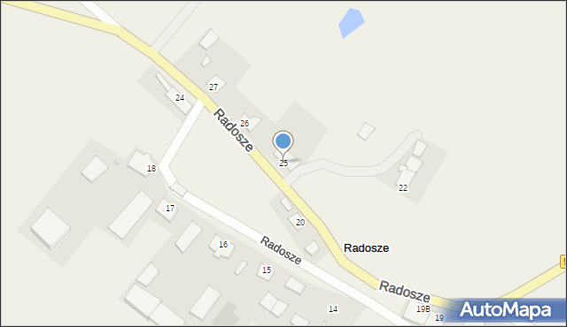 Radosze, Radosze, 25, mapa Radosze