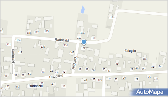 Radoszki, Radoszki, 109A, mapa Radoszki