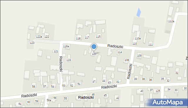 Radoszki, Radoszki, 120, mapa Radoszki