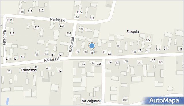 Radoszki, Radoszki, 36, mapa Radoszki