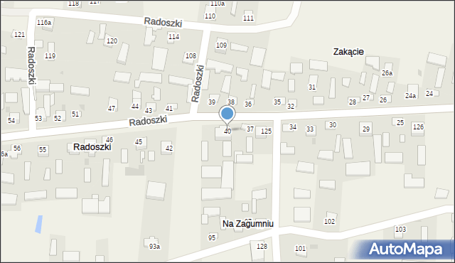 Radoszki, Radoszki, 40, mapa Radoszki