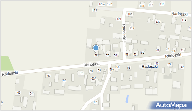 Radoszki, Radoszki, 58, mapa Radoszki