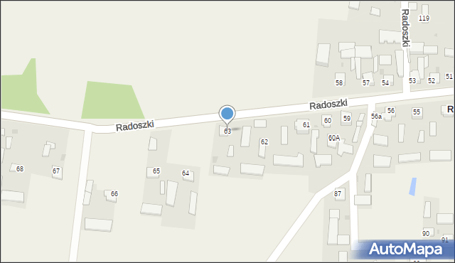 Radoszki, Radoszki, 63, mapa Radoszki