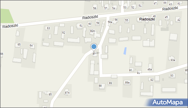 Radoszki, Radoszki, 87, mapa Radoszki