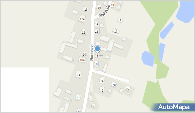 Radoszki, Radoszki, 9, mapa Radoszki