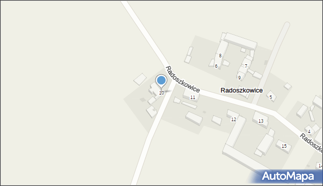 Radoszkowice, Radoszkowice, 10, mapa Radoszkowice