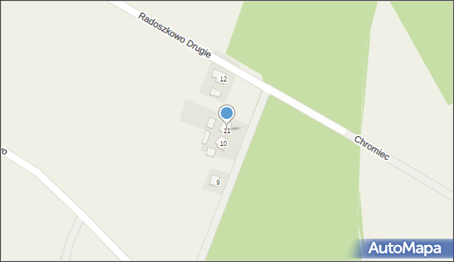 Radoszkowo, Radoszkowo, 11, mapa Radoszkowo