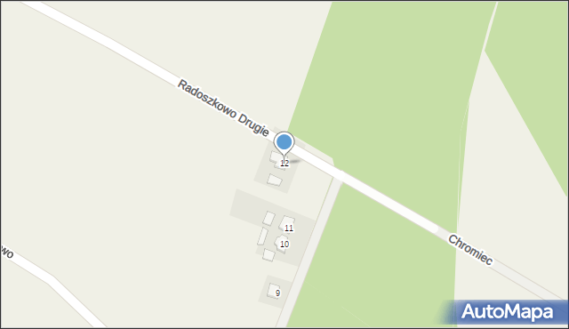 Radoszkowo, Radoszkowo, 12, mapa Radoszkowo