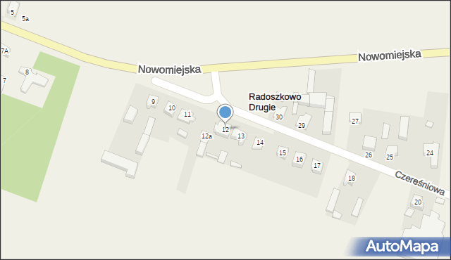 Radoszkowo Drugie, Radoszkowo Drugie, 12, mapa Radoszkowo Drugie