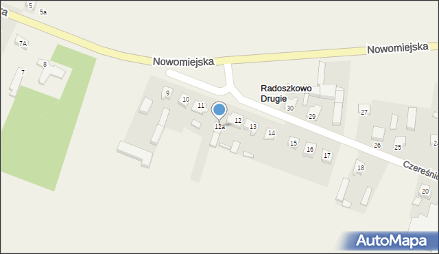 Radoszkowo Drugie, Radoszkowo Drugie, 12a, mapa Radoszkowo Drugie