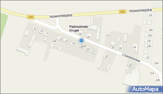 Radoszkowo Drugie, Radoszkowo Drugie, 15, mapa Radoszkowo Drugie