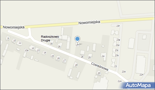 Radoszkowo Drugie, Radoszkowo Drugie, 27, mapa Radoszkowo Drugie