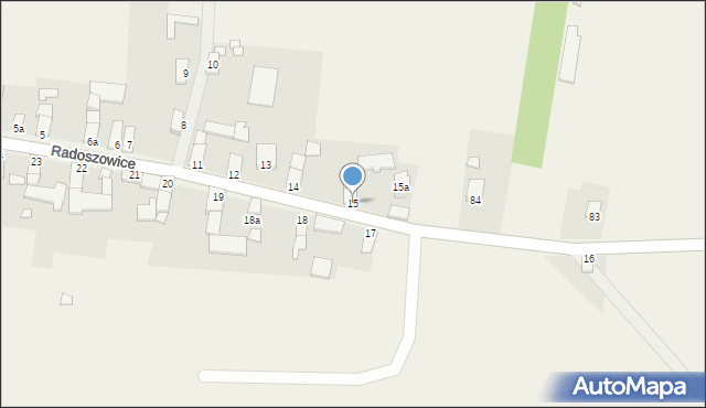 Radoszowice, Radoszowice, 15, mapa Radoszowice