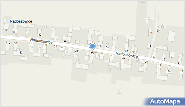 Radoszowice, Radoszowice, 25, mapa Radoszowice