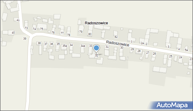 Radoszowice, Radoszowice, 32, mapa Radoszowice