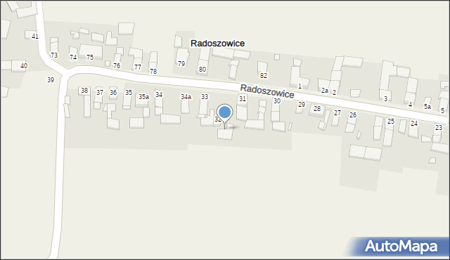 Radoszowice, Radoszowice, 32a, mapa Radoszowice