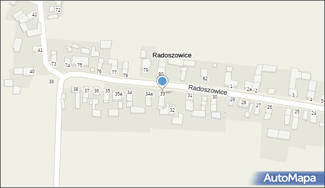 Radoszowice, Radoszowice, 33, mapa Radoszowice