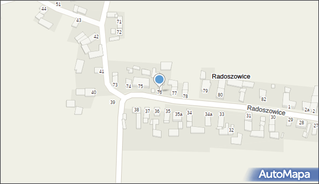 Radoszowice, Radoszowice, 76, mapa Radoszowice