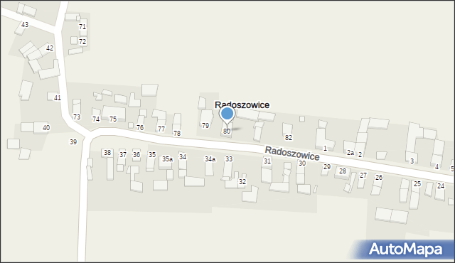 Radoszowice, Radoszowice, 80, mapa Radoszowice