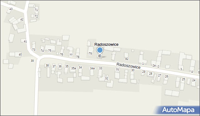 Radoszowice, Radoszowice, 81, mapa Radoszowice