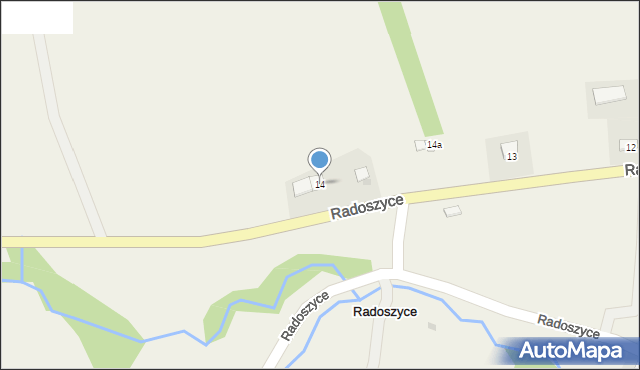 Radoszyce, Radoszyce, 14, mapa Radoszyce