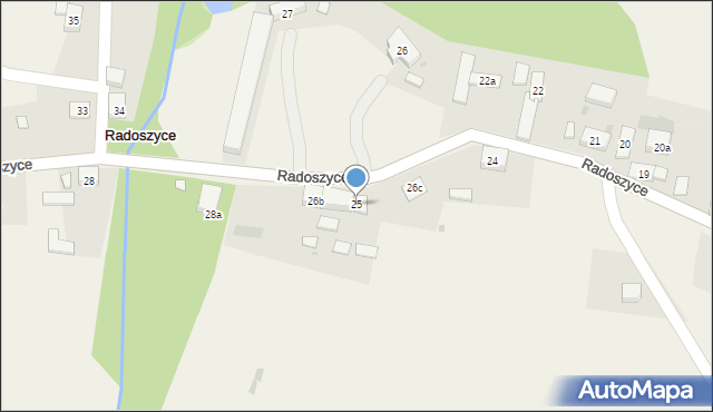 Radoszyce, Radoszyce, 25, mapa Radoszyce