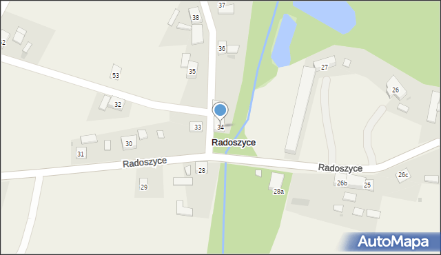 Radoszyce, Radoszyce, 34, mapa Radoszyce