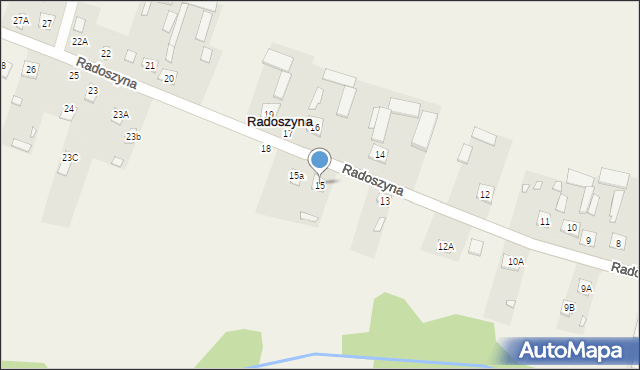 Radoszyna, Radoszyna, 15, mapa Radoszyna