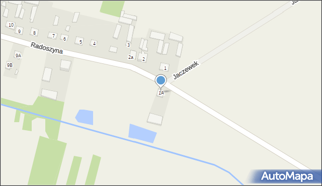 Radoszyna, Radoszyna, 1A, mapa Radoszyna