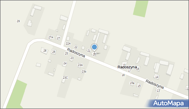 Radoszyna, Radoszyna, 20, mapa Radoszyna