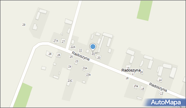 Radoszyna, Radoszyna, 21, mapa Radoszyna