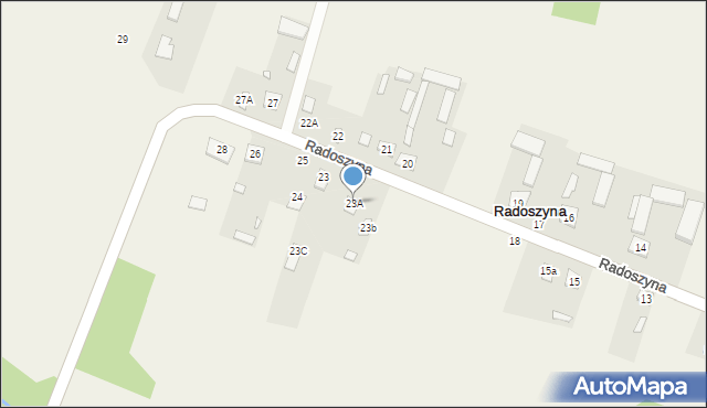 Radoszyna, Radoszyna, 23A, mapa Radoszyna