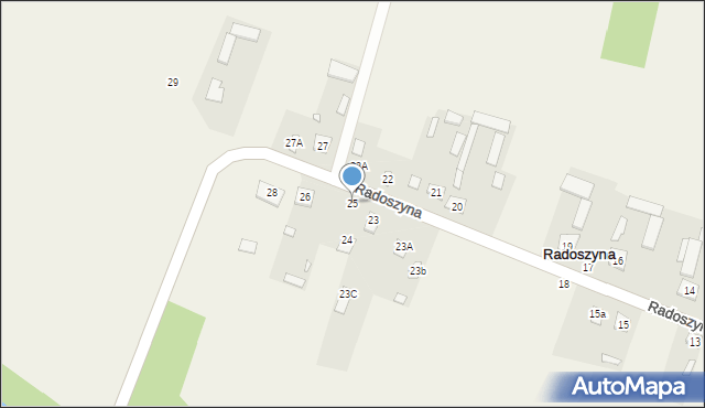 Radoszyna, Radoszyna, 25, mapa Radoszyna