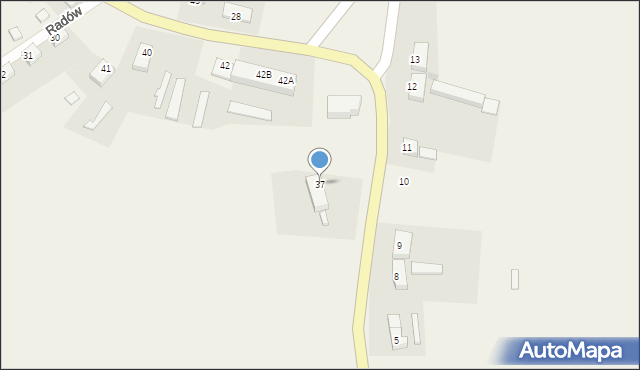 Radów, Radów, 37, mapa Radów