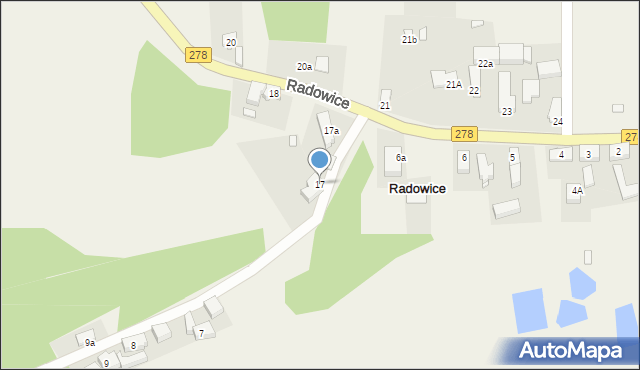 Radowice, Radowice, 17, mapa Radowice